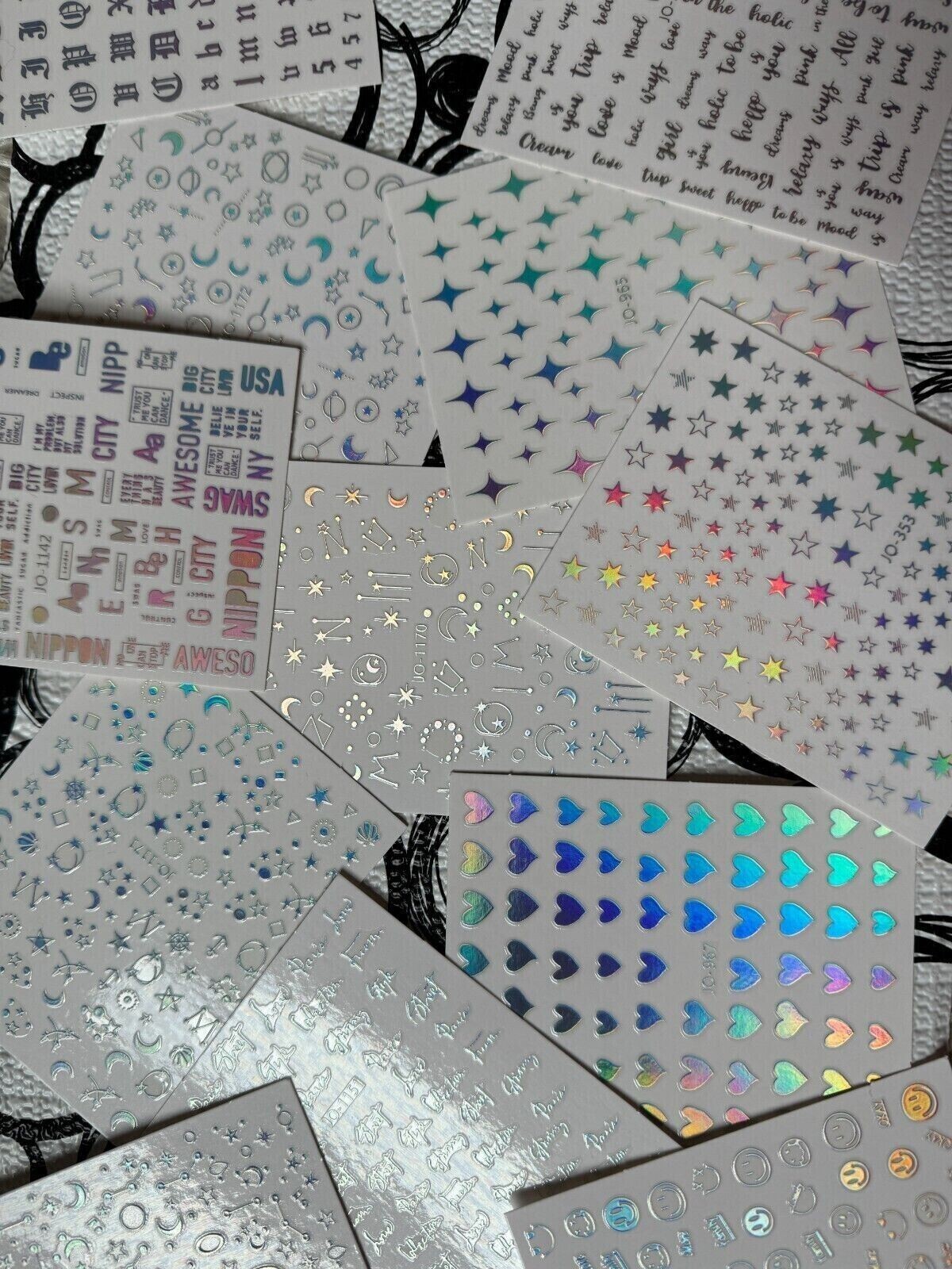 NAIL ART STICKERS * Holographic * One Sheet of Your Choice * Get Creative!