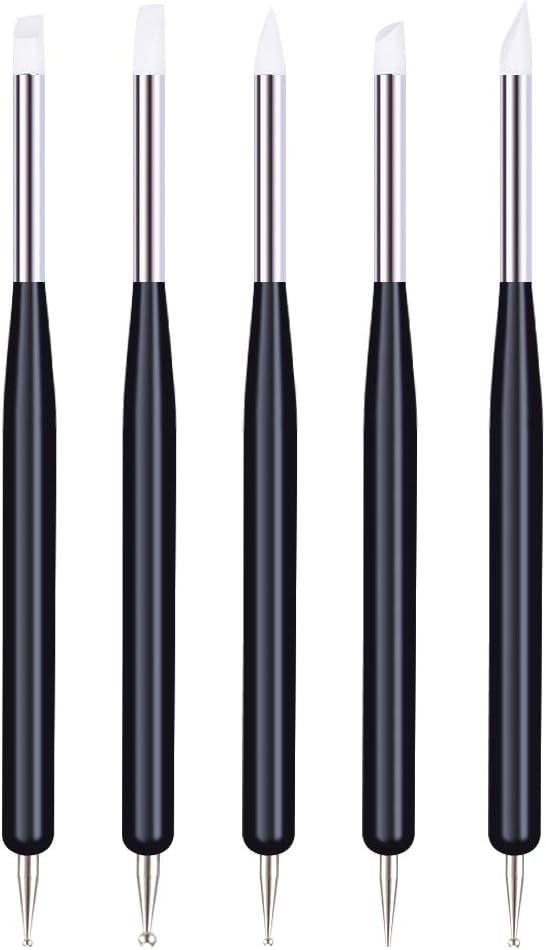 Nail Art Dotting Tools Pen Head UV l Carving Pen Nail Silicone