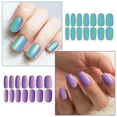 20 Sheets 280 Pieces 3D Solid Gradient Cat Eye Nail Polish Strips, Gel KIT4