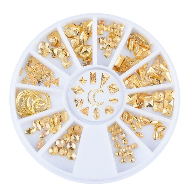 Wheel Nail Art Rivet Resin Beads Ocean Nail Studs For False Tips 3D Decor DIY