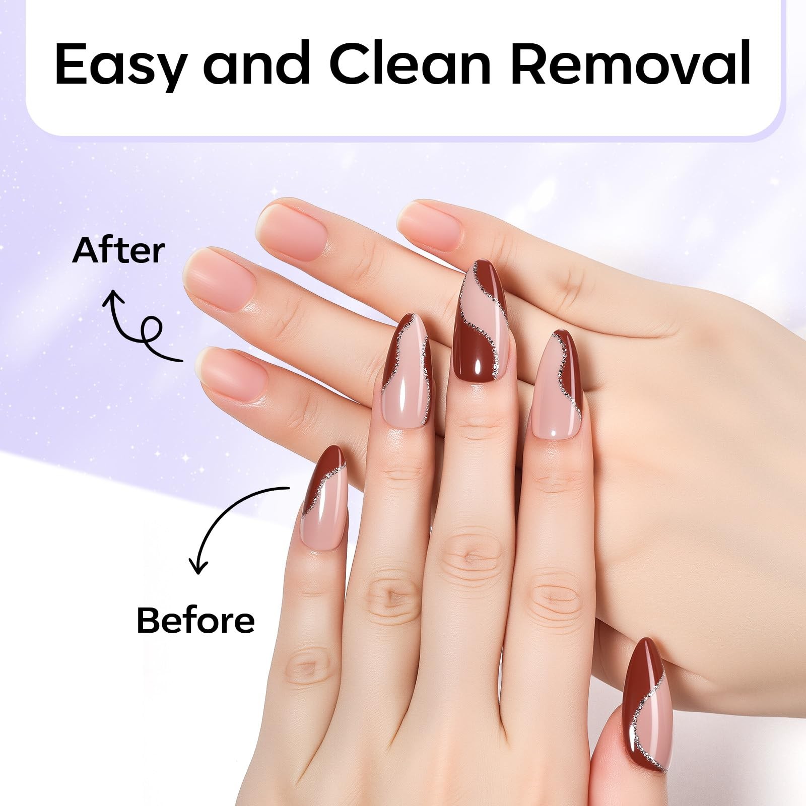 Makartt Nail Glue Remover for Press on Nails – 30ML Hema-free, Glueoff Easy Remo