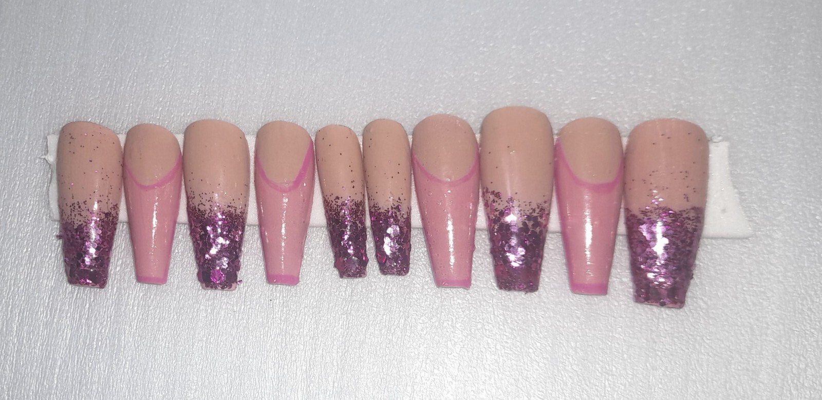 Kawaii Press on Nails |Pink Rose XLarge Kit |Gel Handmade Reusable