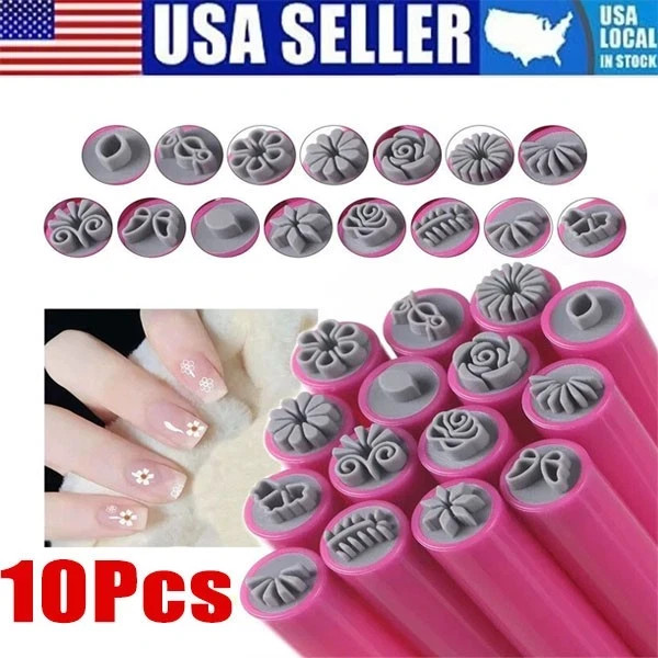10Pcs DIY Nail Nail Art Stamp Pen Set Art Dotting Tools Set for Girls Women