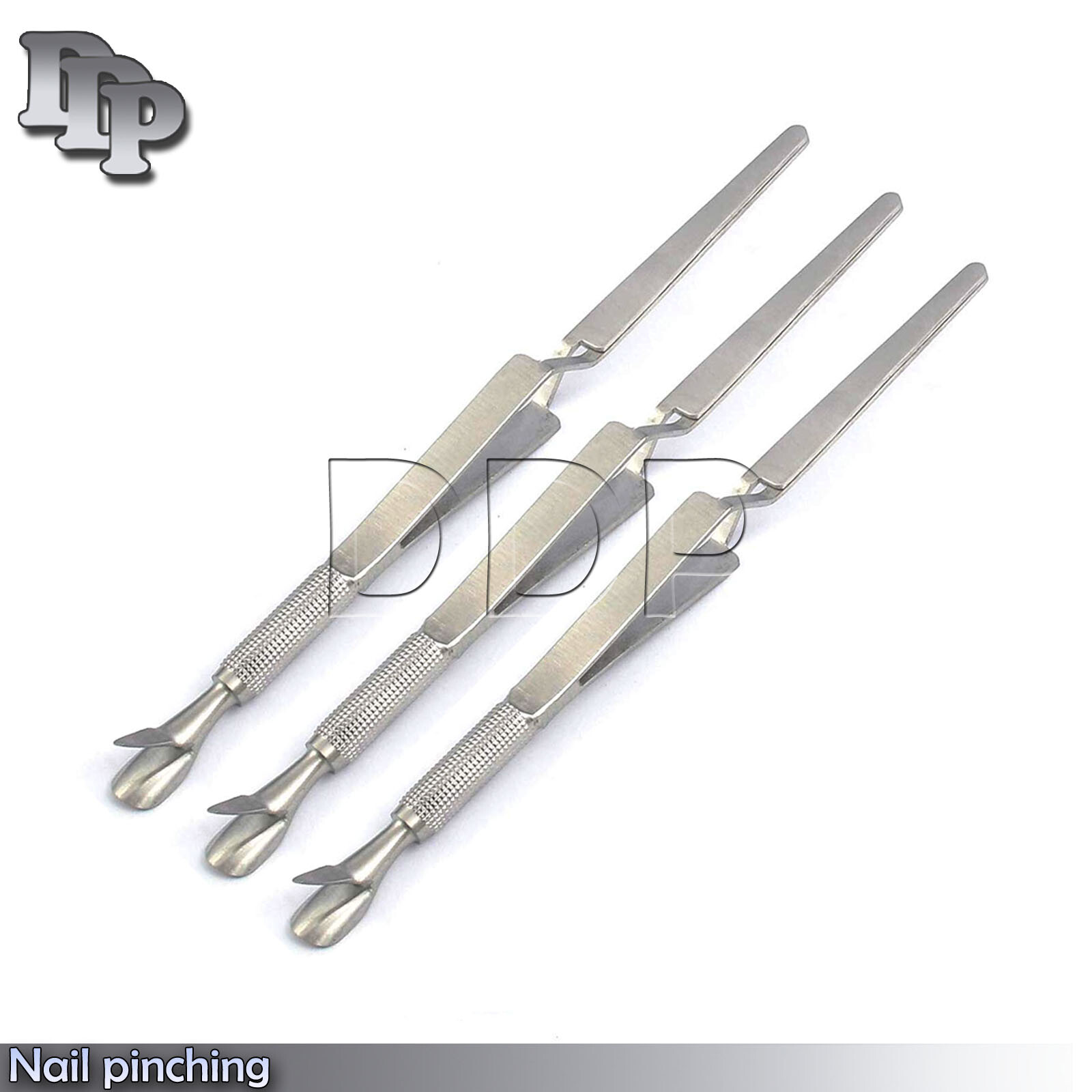3 Pcs Nail Pinching Wand Cuticle Pusher C-Curve Multifuncation New Tools