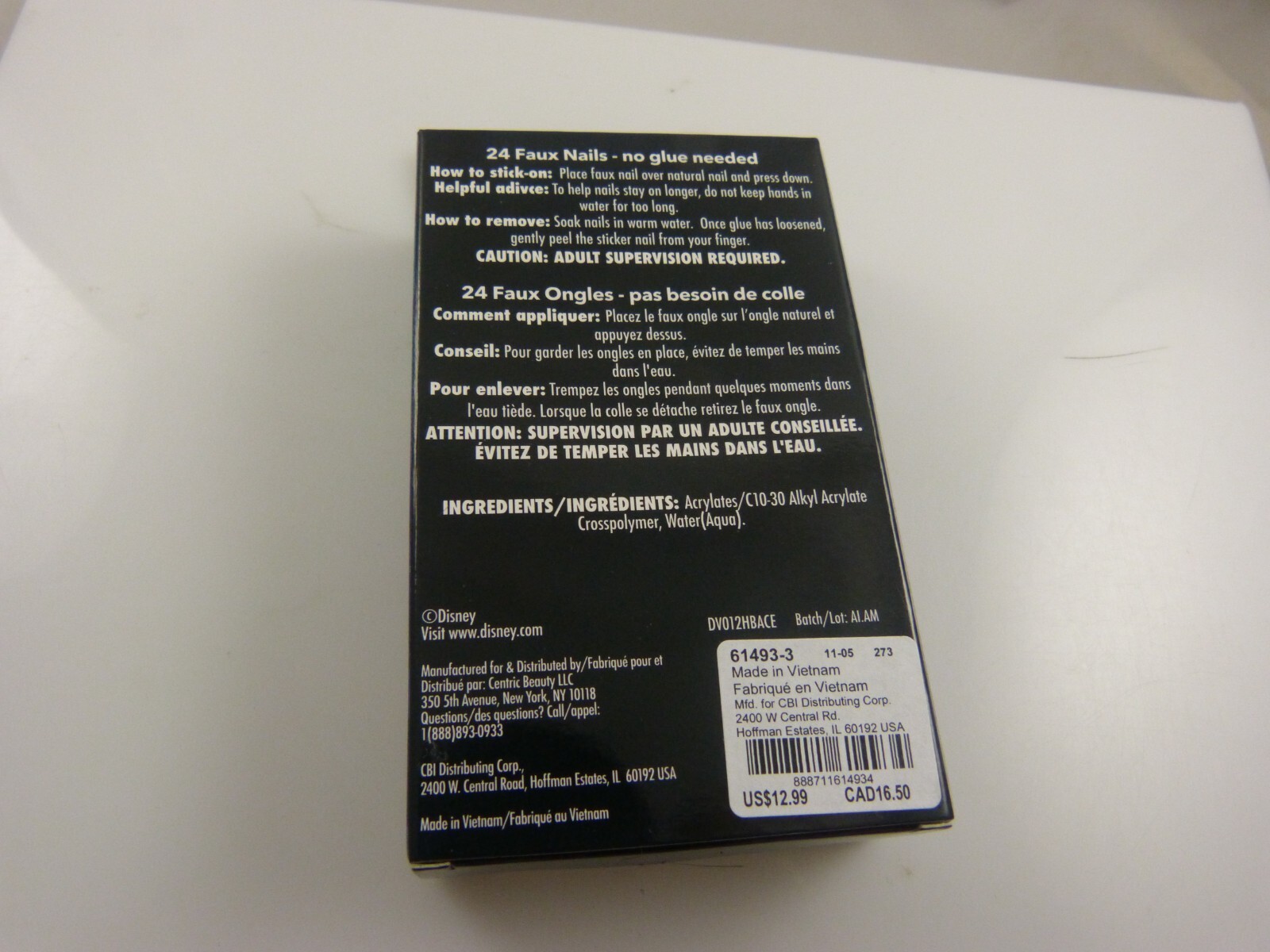Claire’s faux false nails Disney Villains press on no glue needed