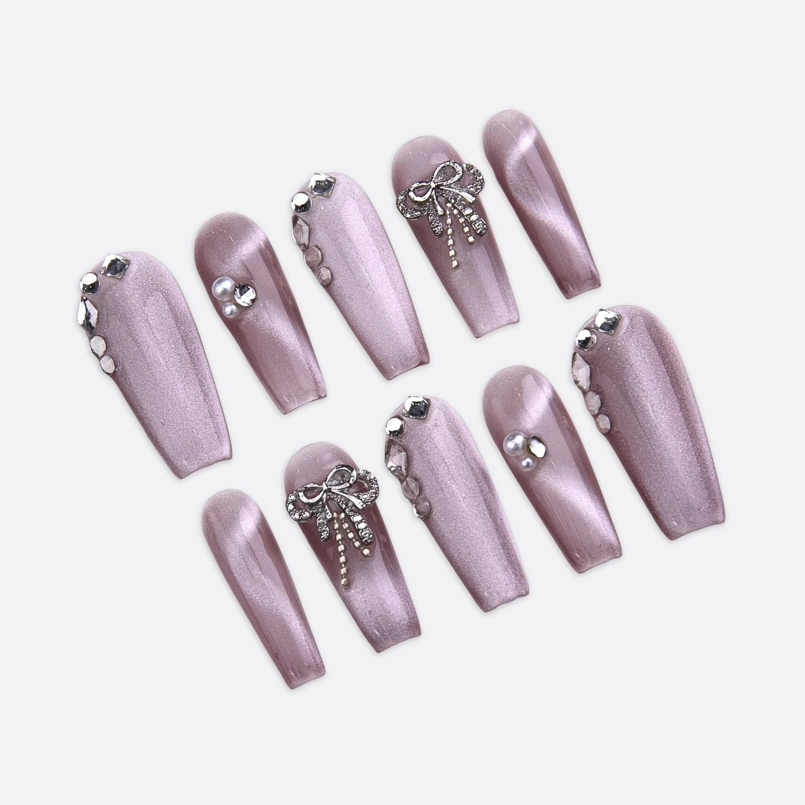 SIYOU NAILS | SPARKLING LILAC | Press-on Nails – Full Set (10pc)