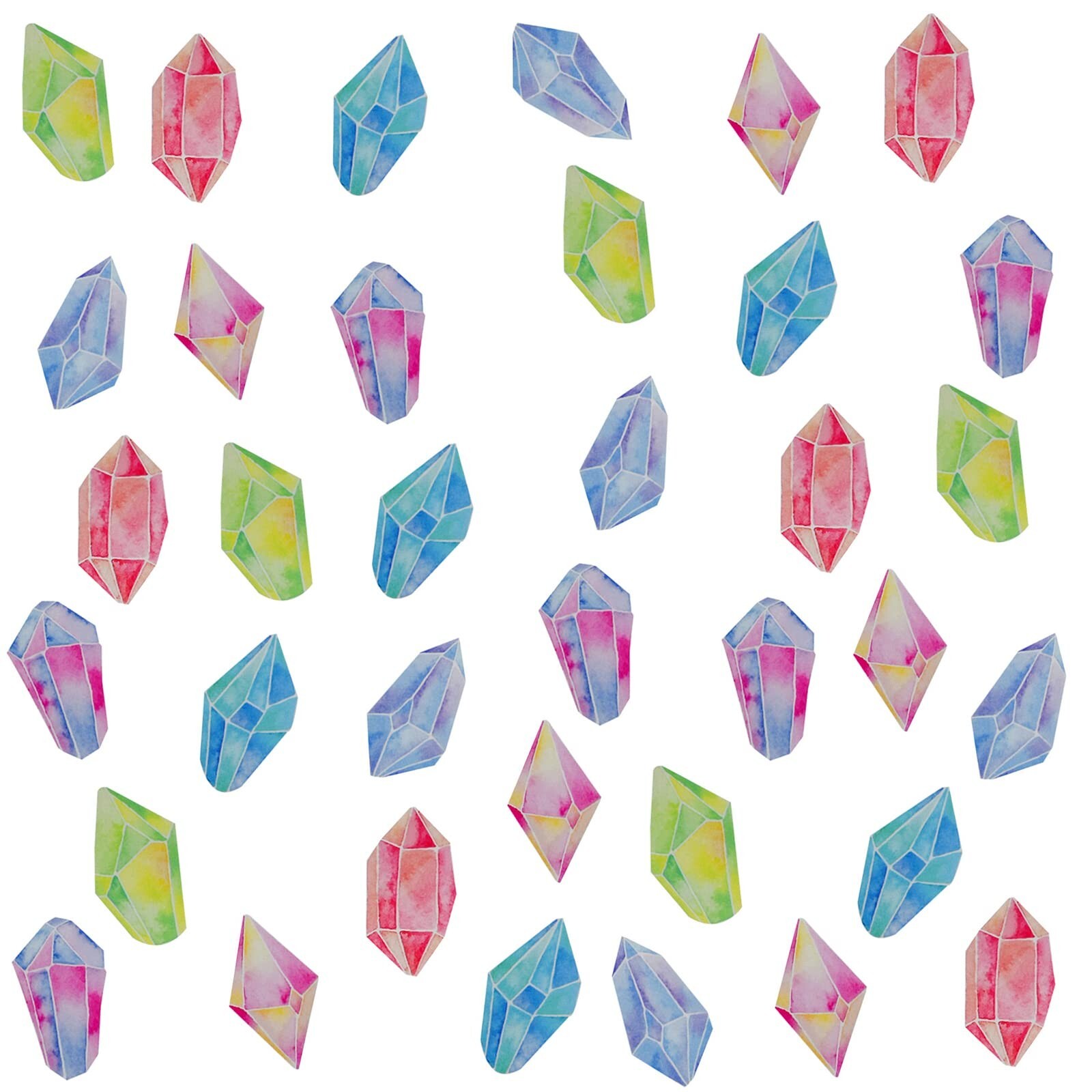 Maydahui 12 Sheets Fantasy Colorful Gem Diamond Wall Decals Adorable Crystal …