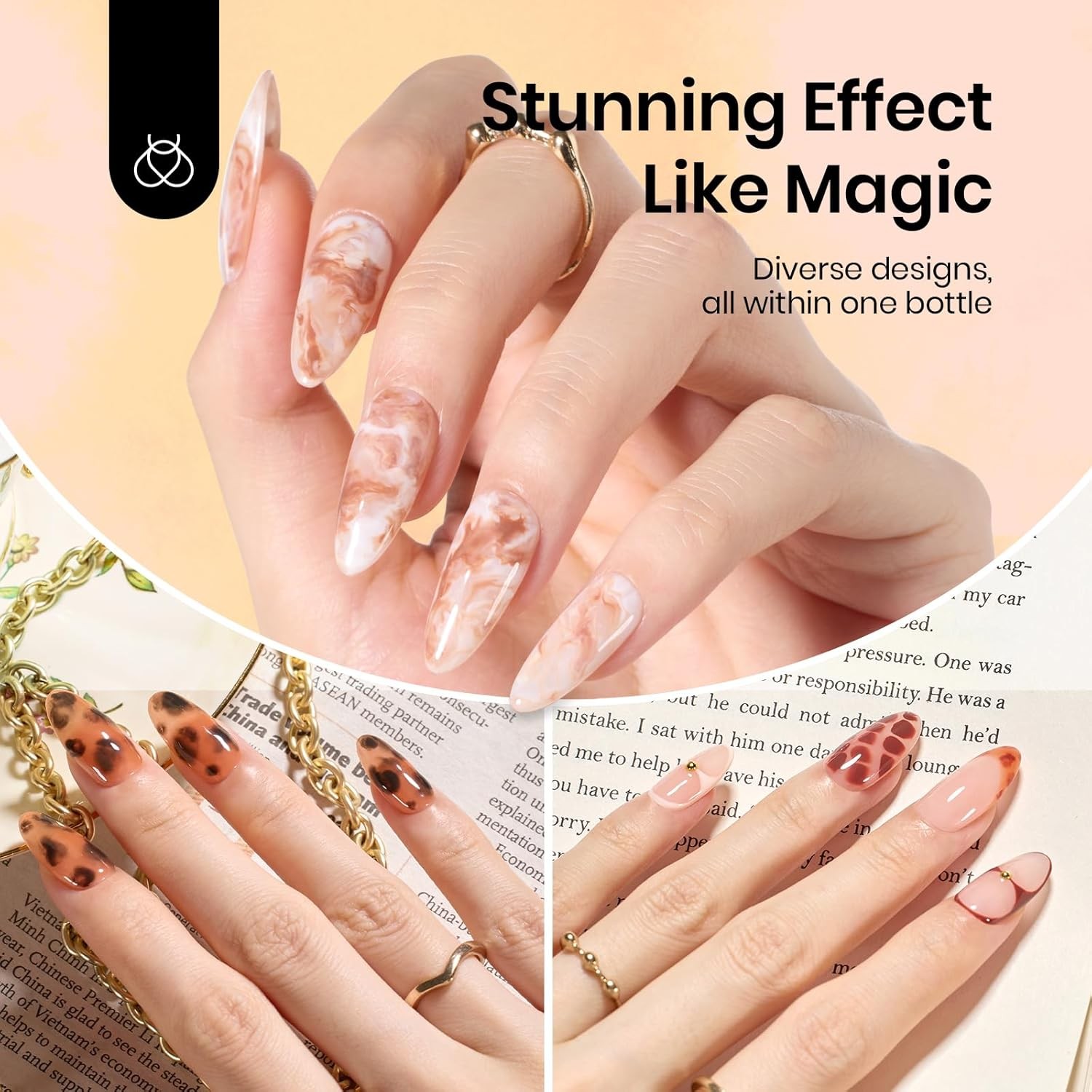 Beetles Blooming l 15ml Clear Uv Led Aura Nails l Polish for Spreading
