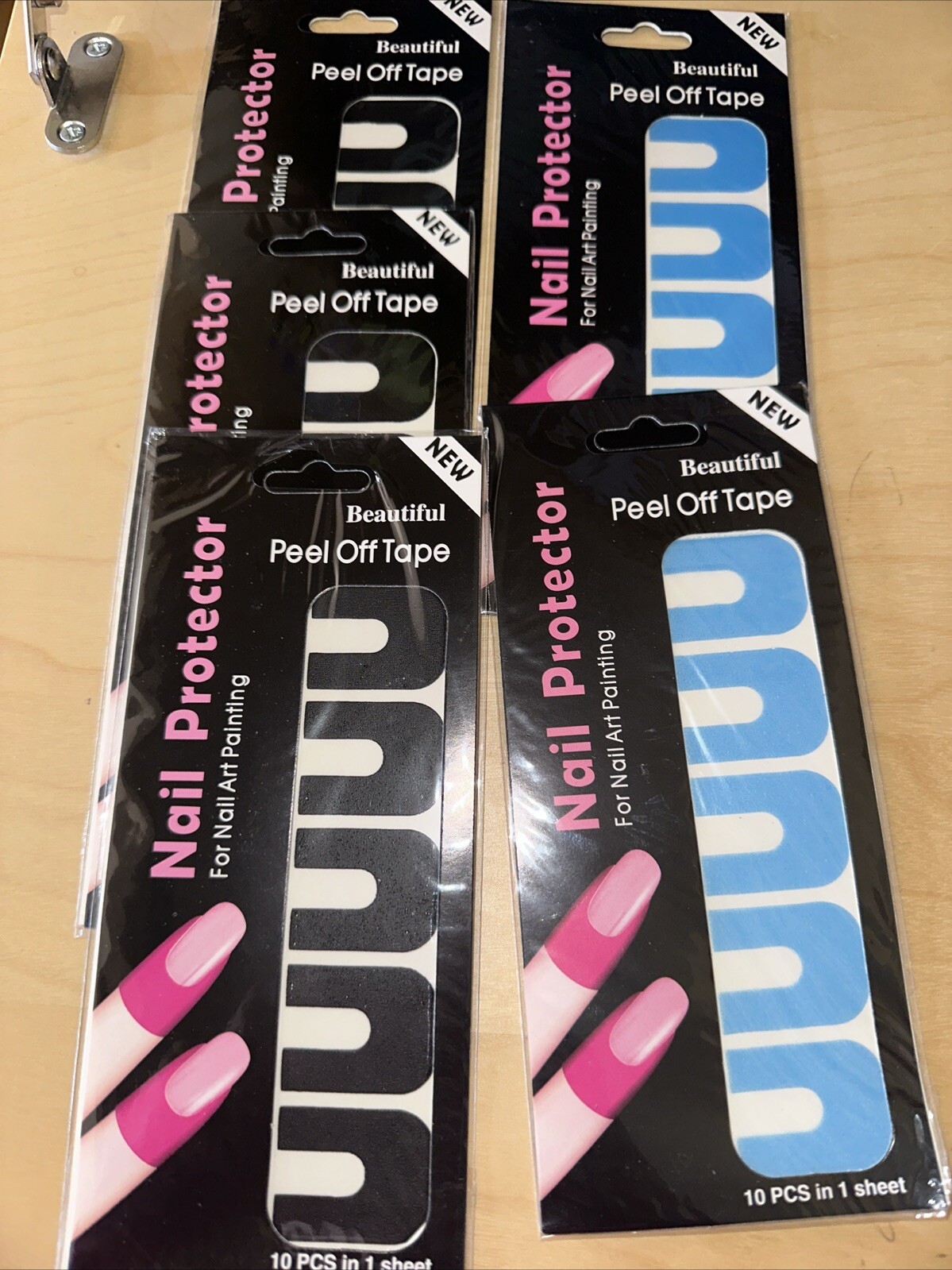 5 Sets – Peel Off Nail Protector Tape – 5 Colors