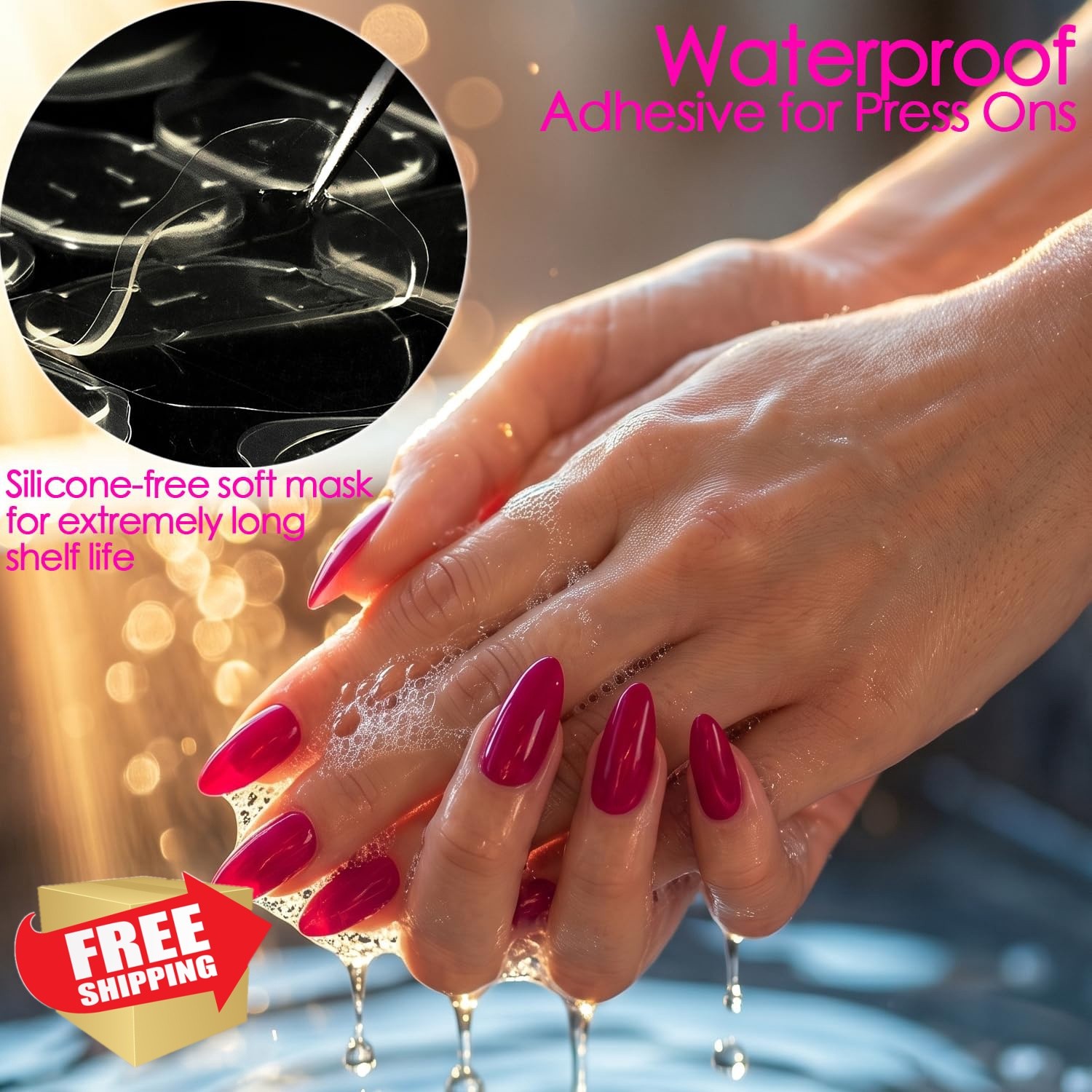 NAILJXPF Nail Stickers Tabs for Press Ons 480pcs