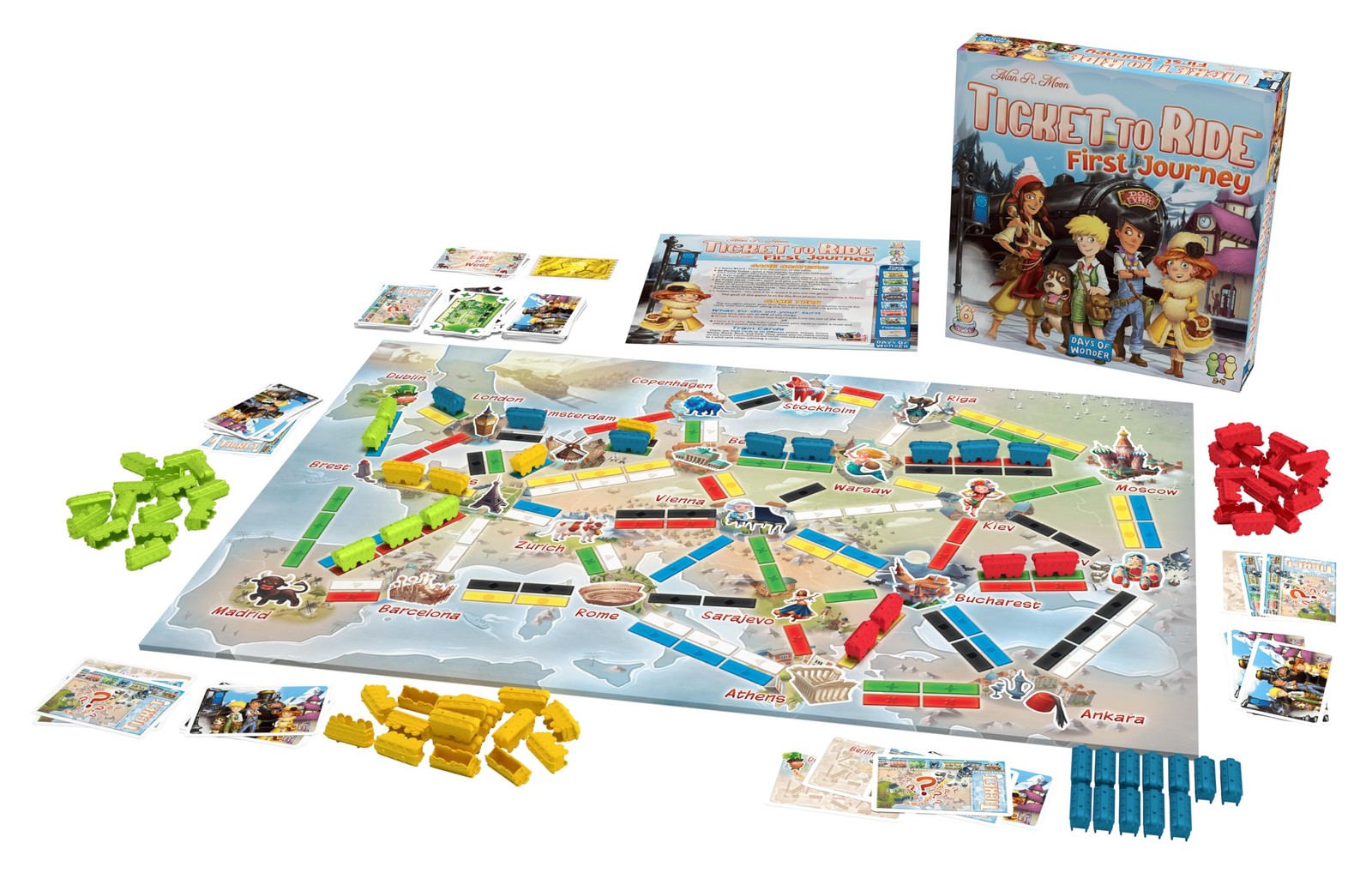Asmodee Ticket to Ride Europe First Journey Board Game Junior Edition, Multi