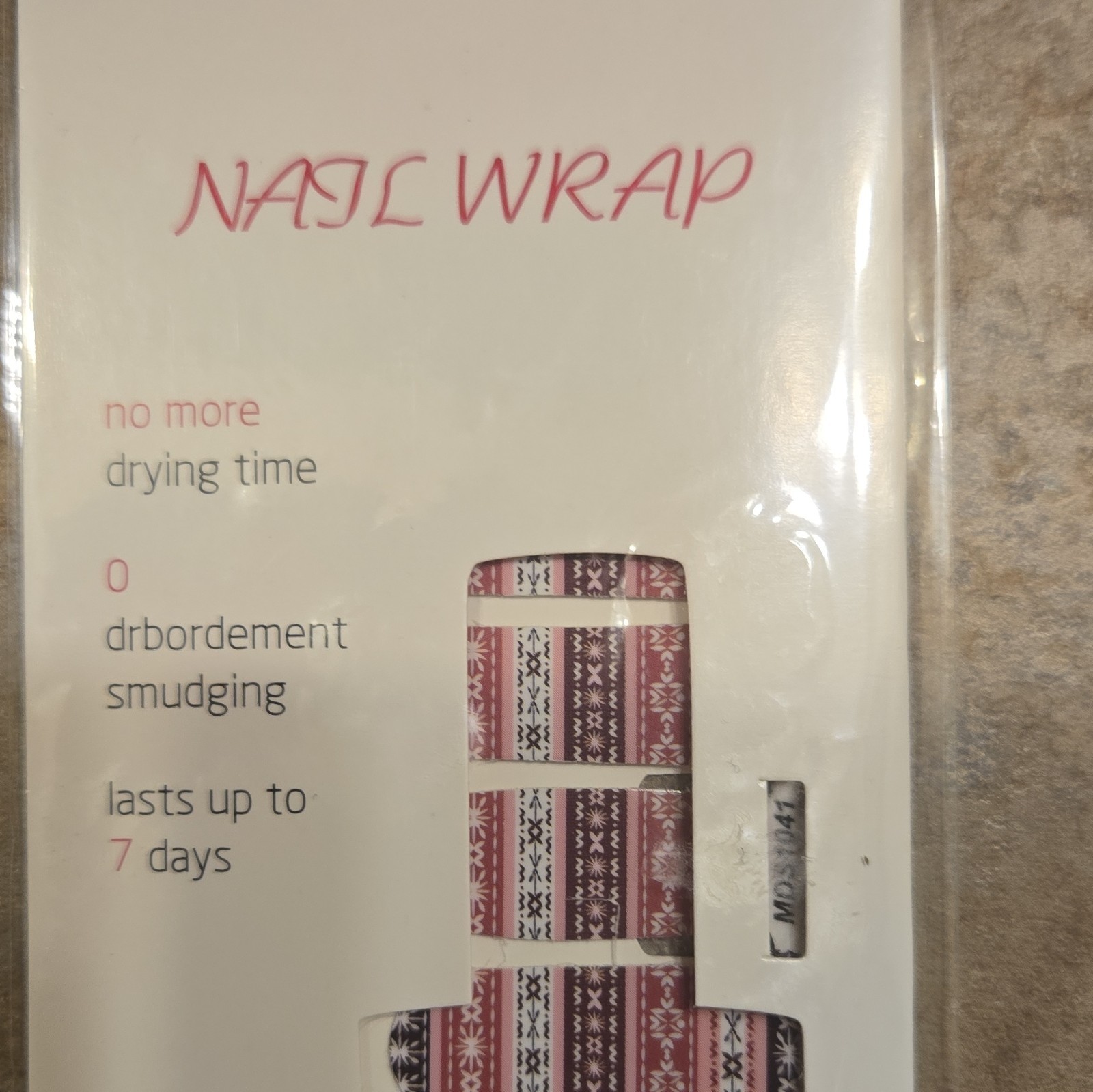 Self-Adhesive Pre-Designed Nail Wrap Strips Geometric Matte MSD041