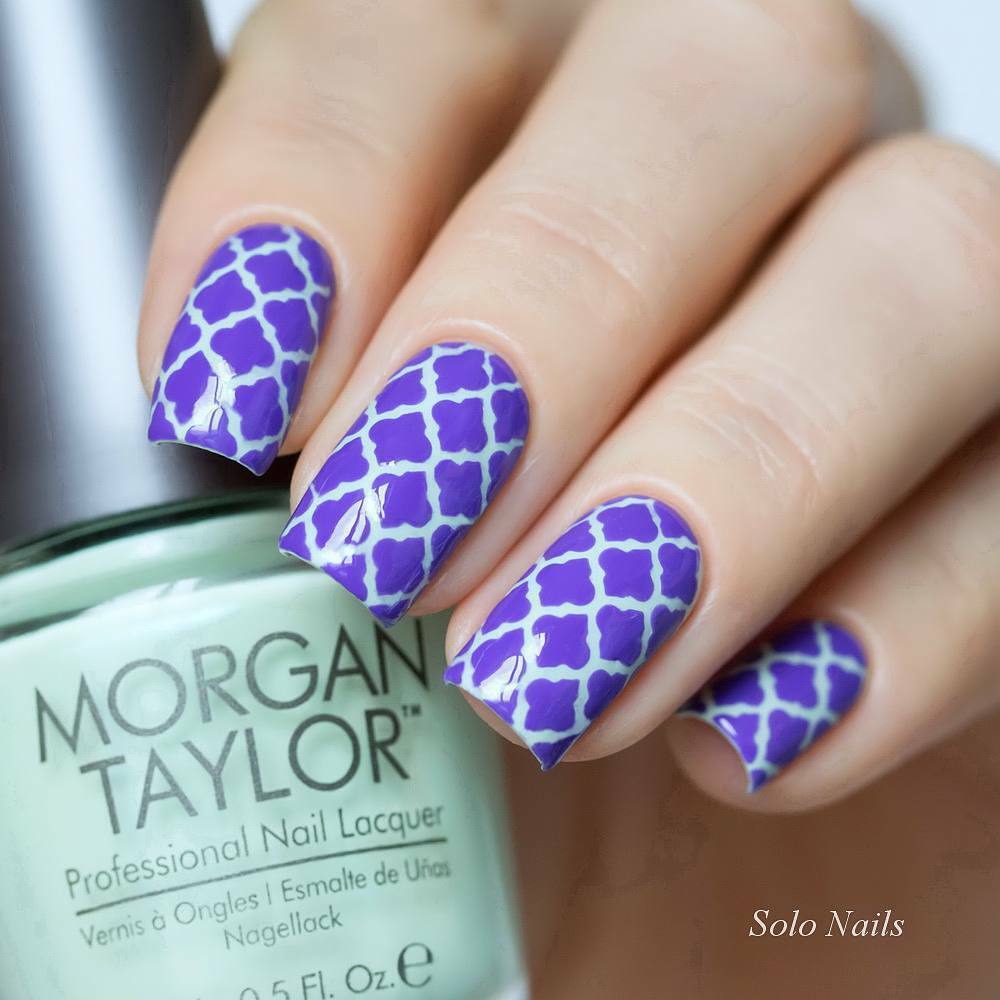 Moroccan stencils for nails, quatrefoil nail stickers, nail art, nail vinyls