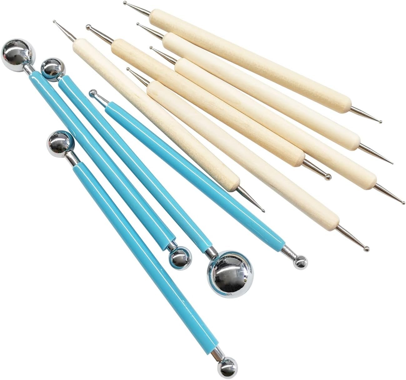Durable 10Pcs Dotting Tools with 14 Diameters for Endless Artistic Expression