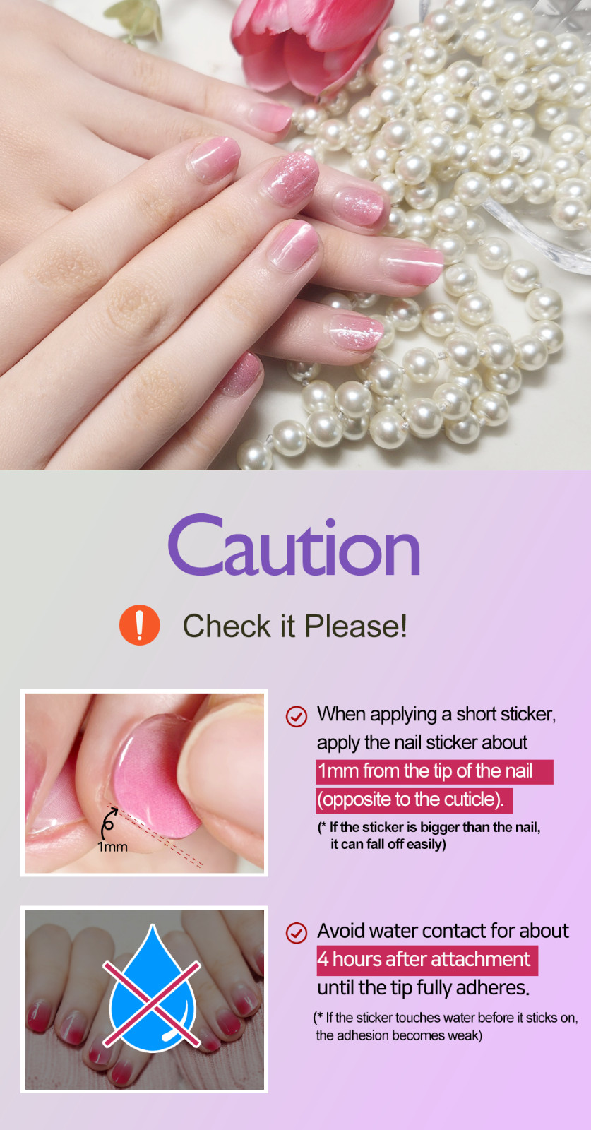 KERU™ Gel Base Sticker for Nail Care | Damage-Free | Long-Lasting Wear