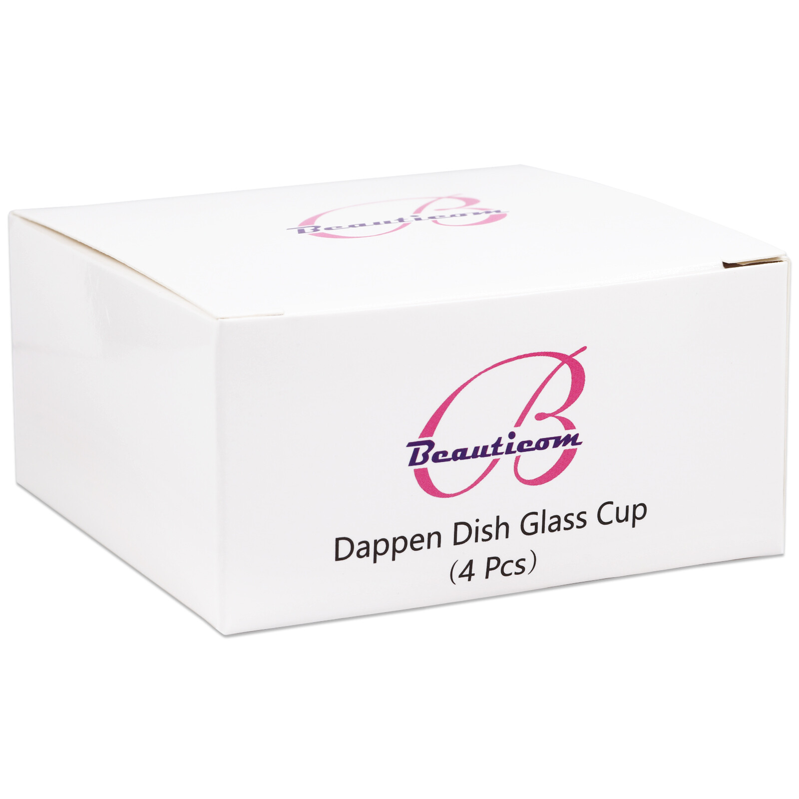 4 Pieces Beauticom Acrylic Liquid Powder Nail Art Dappen Dish Glass Crystal Cup