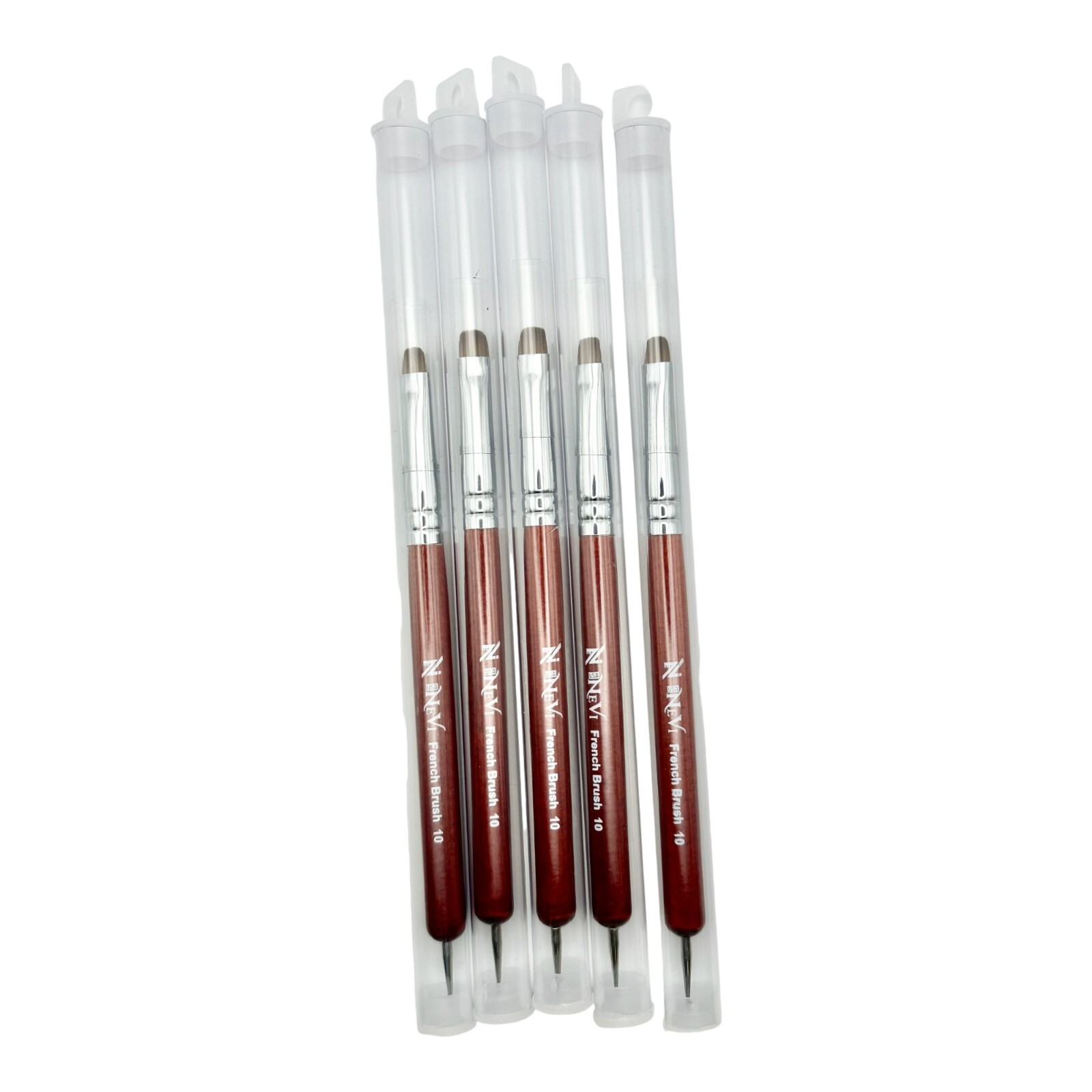 2pcs set Sable Brush NeVi USA 2 Way Acrylic Professional French Manicure #10
