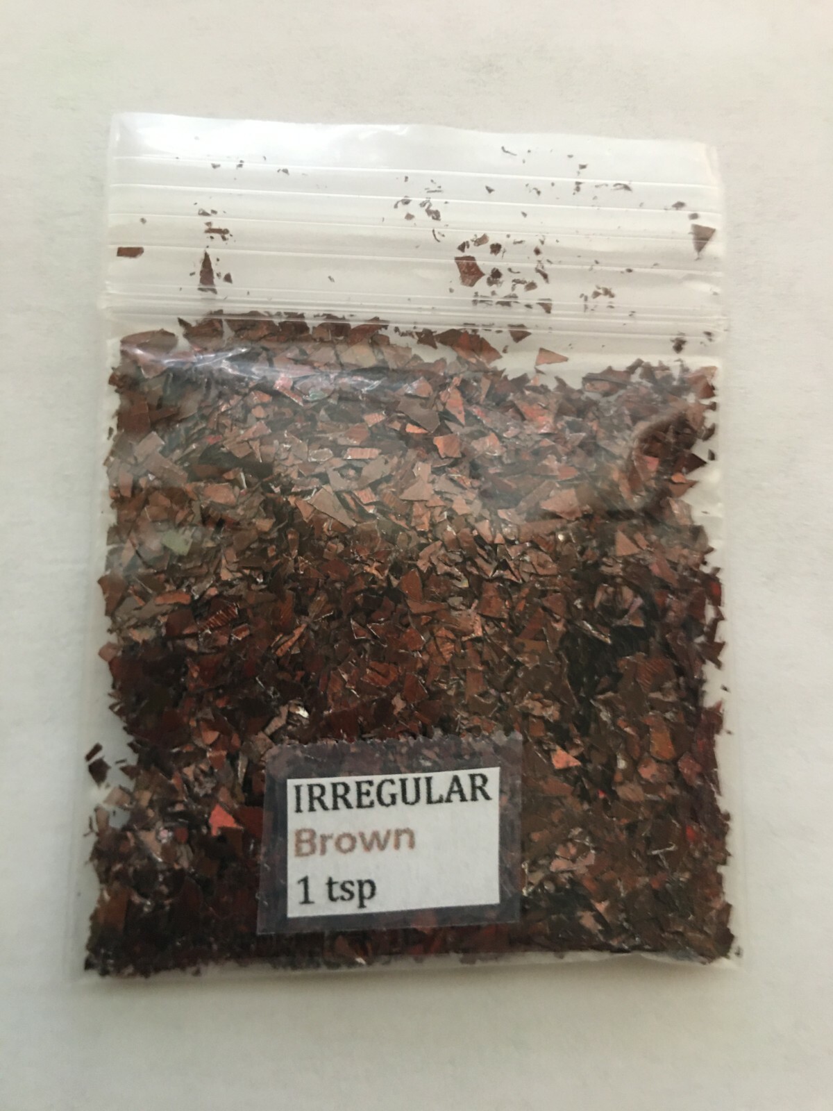 Solvent Resistant IRREGULAR shape Glitter (BROWN) Nail Art Face Crafts 1tsp US