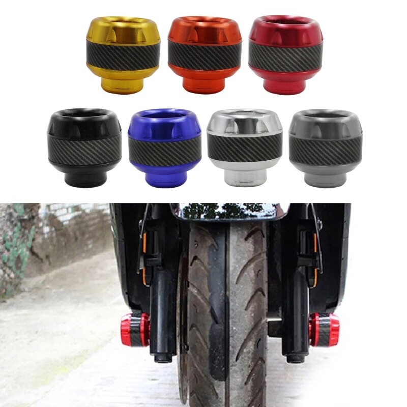 2x Universal Motorcycle Falling Protector Explosion-proof Front Fork Cups Slider