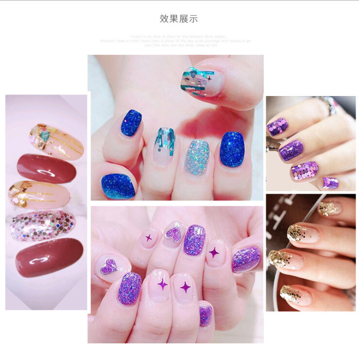 48 Bottles Mini Nail Art Charms Sequin Glitter Powder Caviar Beads Set Crafts