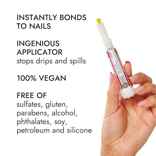 Beauty Secrets Nail Glue Drip & Clog Proof with Zebra Cushion Nail File 180/100