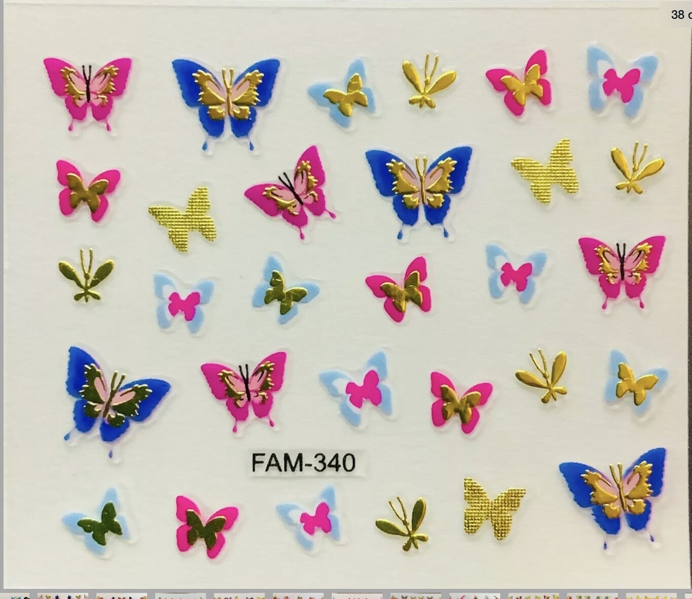 Nail Stickers 5 Sheet LOT FREE Shipping + Buy 2 get Extra Stickers Random Design
