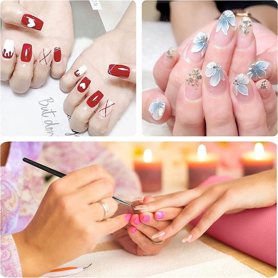3Pcs Set NEW Nail Art Liner Brush Ultra-thin Line Drawing Pen Manicure Tool Tips
