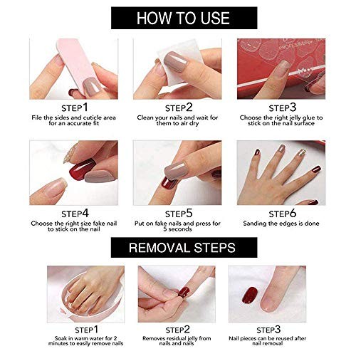 Square Press on Nails Medium – French Tip Fake Nails with Design Yellow Flower