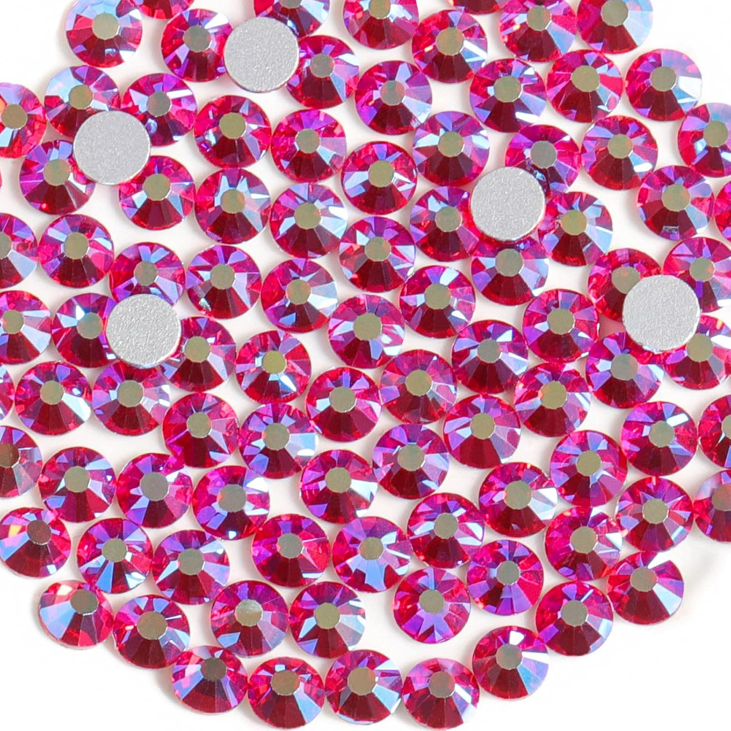 2880Pcs Flat Back Crystal Rhinestones round Gems for Nail Art and Craft Glue Fix