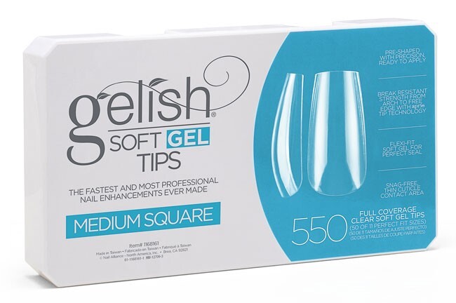 Harmony Gelish Soft Gel Tips – Medium Square Box Of 550 Tips