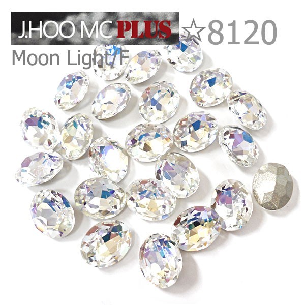 J.HOO Crystal 8120 Oval V-Cut Fancy Rhinestones 10x8mm Nail Art (8pcs)