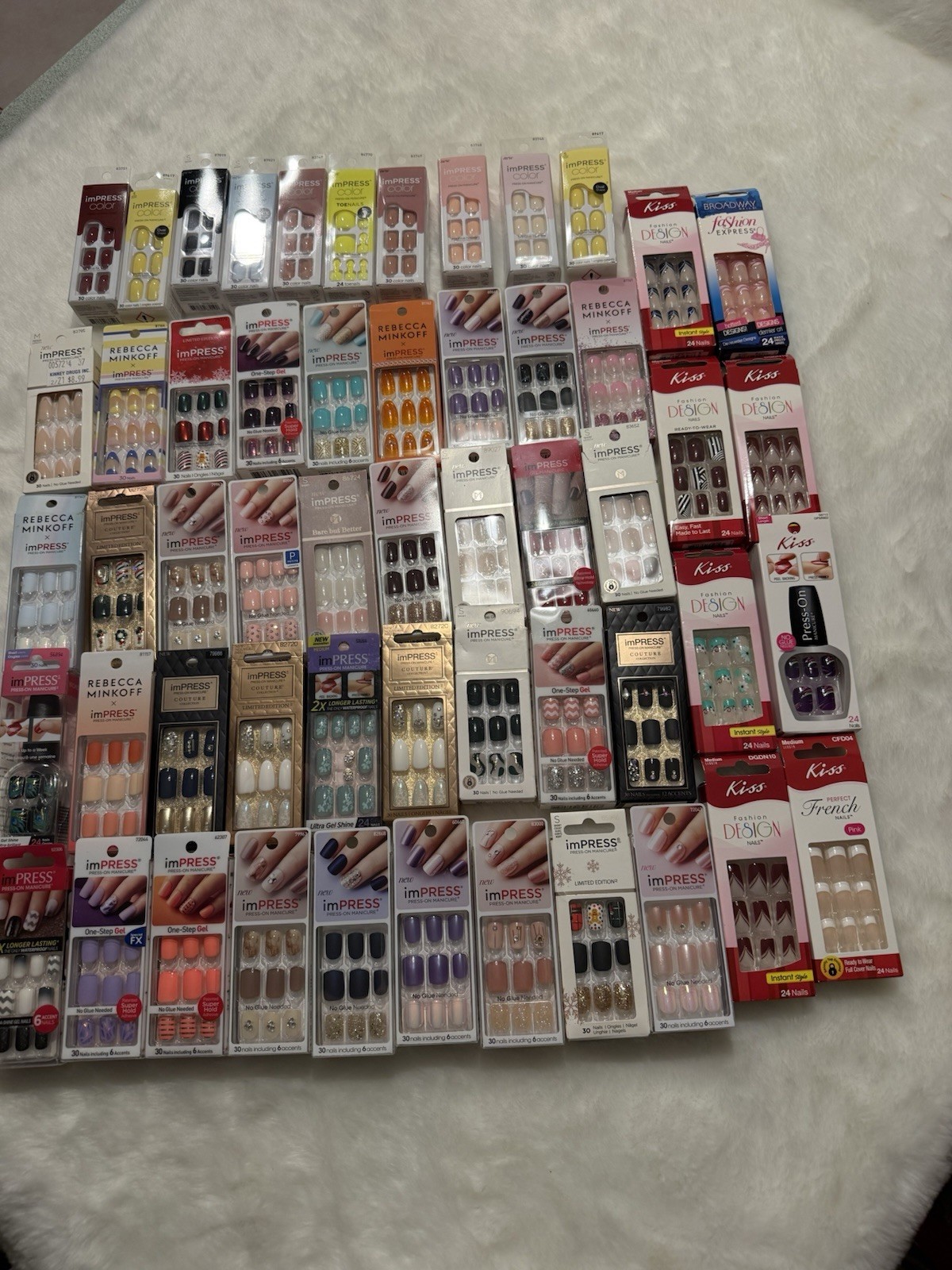 ( Lot Of 100 ) Kiss imPRESS Nails Mixed LOT**NEW DESIGNS****