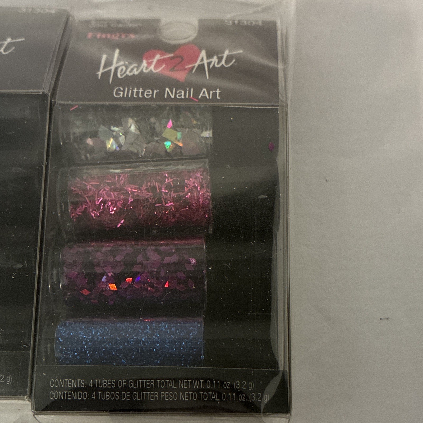 Fing’rs Heart2Art Glitter Nail Art Set 31304 Multicolor Sparkle 4 Tubes