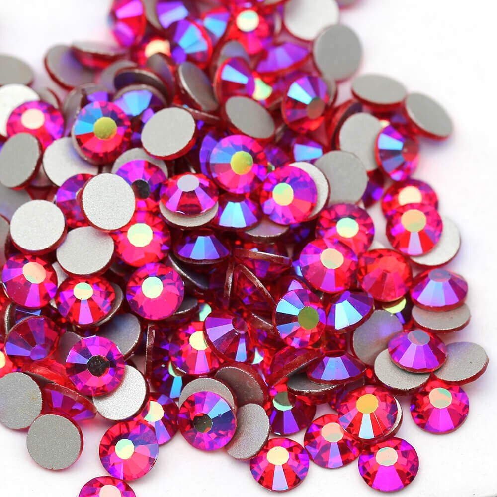 1440pcs Lt. Siam AB Nail Art Rhinestones Glitter Gems 3D Tips DIY Decoration