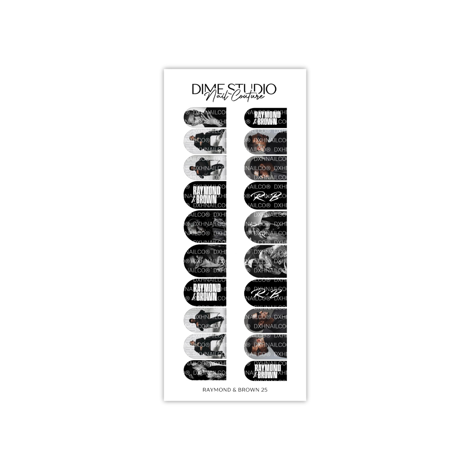 Raymond & Brown Tour Water Transfer Nail Decals Breezy Usher Nail Art