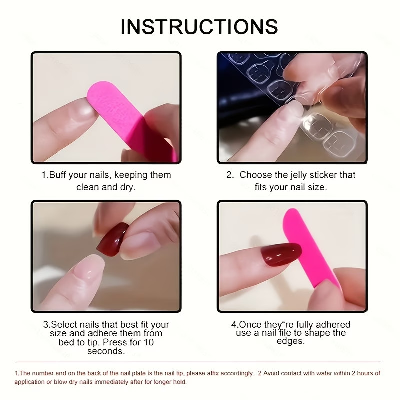 24pcs of Short Round French Edge Wearable Fake Nails with Electroplating