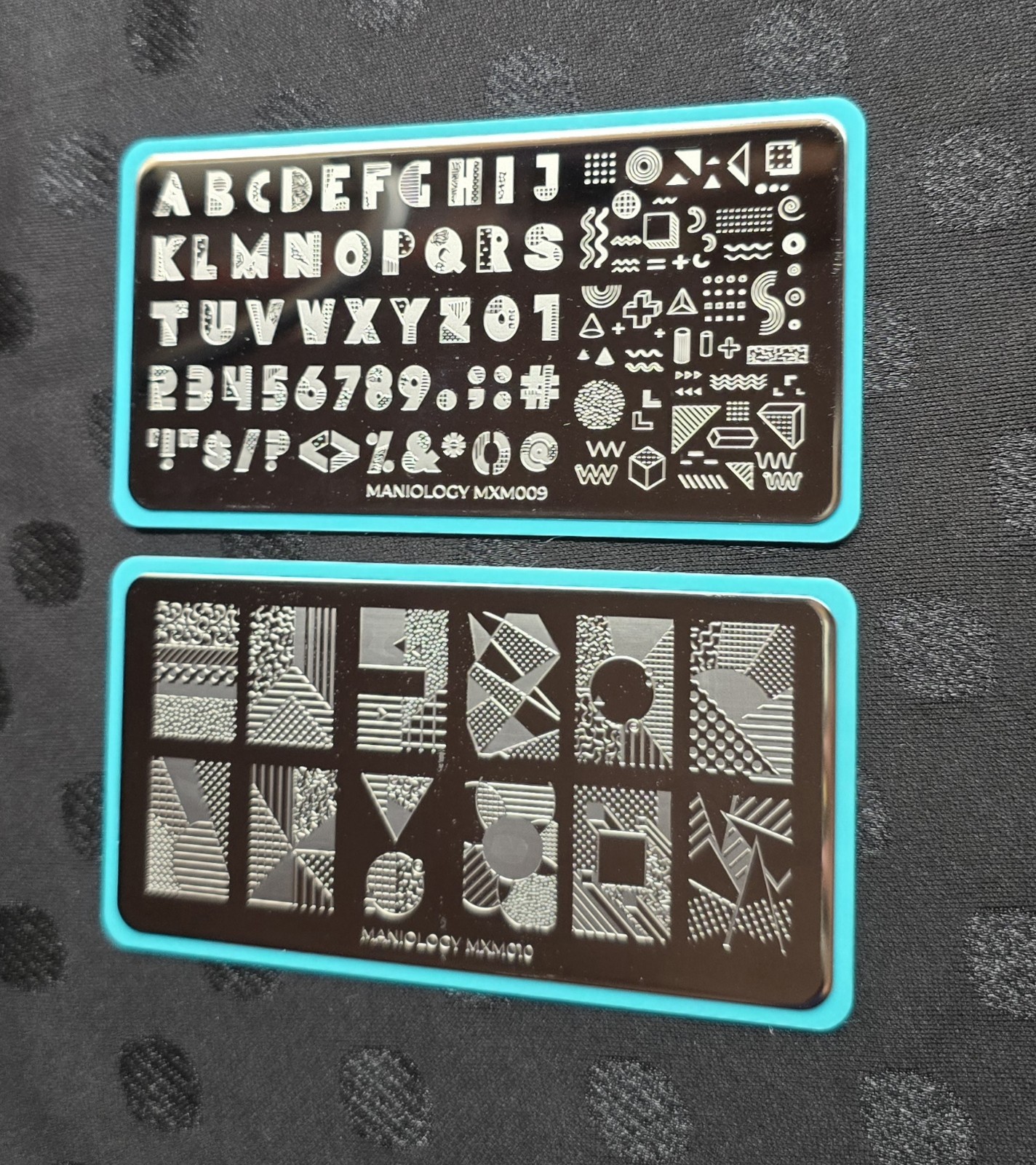 Maniology Mani x Me 80’s 90’s Memphis Mod Nail Stamp Plates MXM009 MXM010 HTF