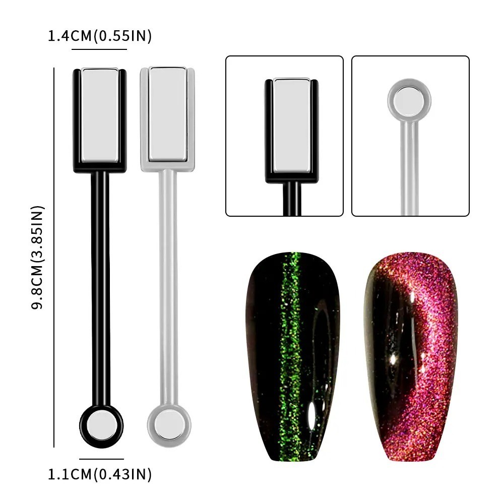 8PCS Nail Art Magnetic Wand Pen Set 3D Cat Eye Gel Manicure Tool UV Polish
