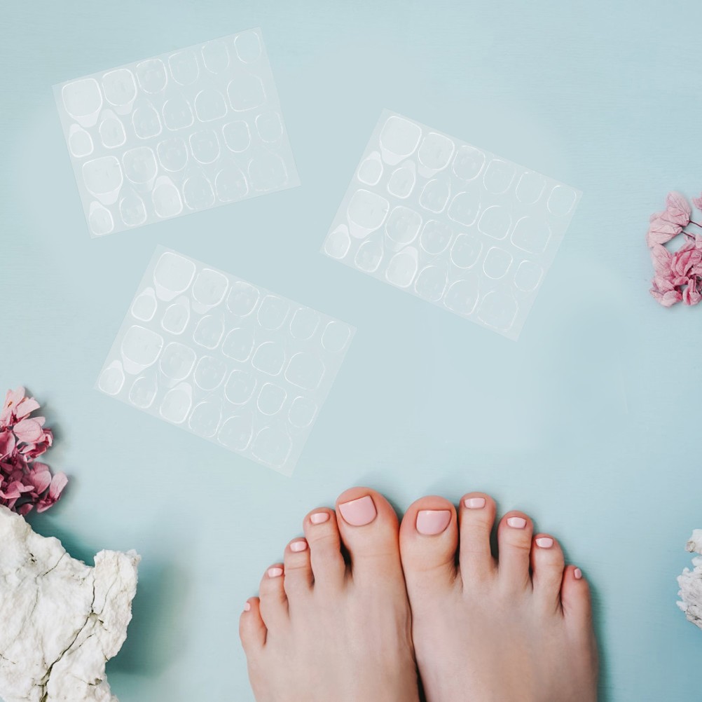 50 Sheets Press on Nails Stickers Toenail for Women Adhesive Tabs