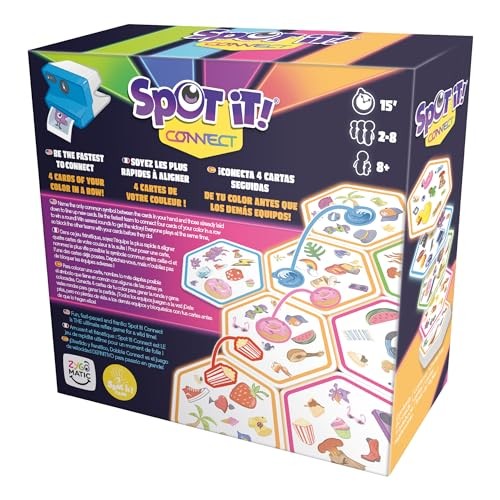 Asmodee Spot It! Connect – 5.12 inches x 1.97 x 0.1 inches, Multicolor