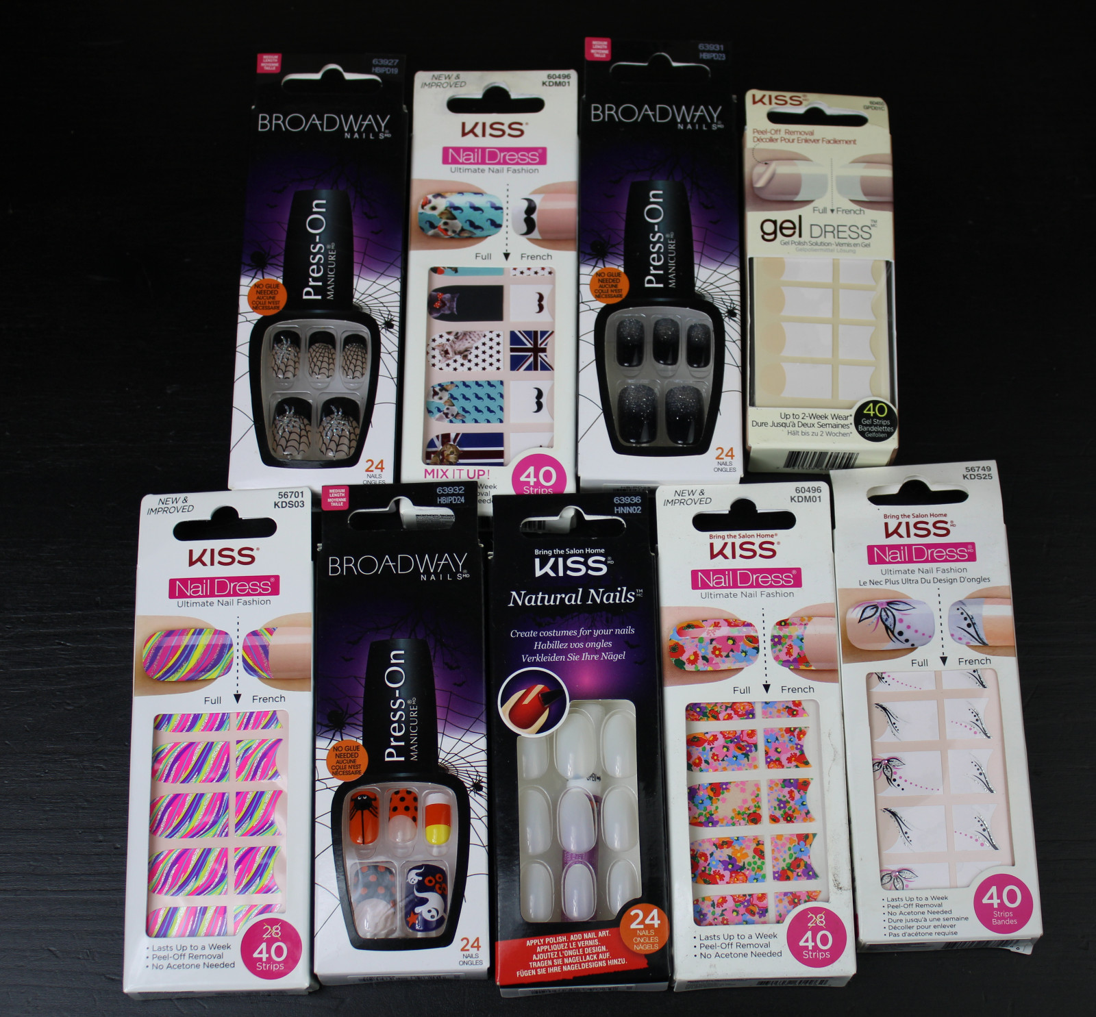NIB Kiss💋imPress Broadway Press-On Manicure/Gel Nails ACCENTS. You Choose Color