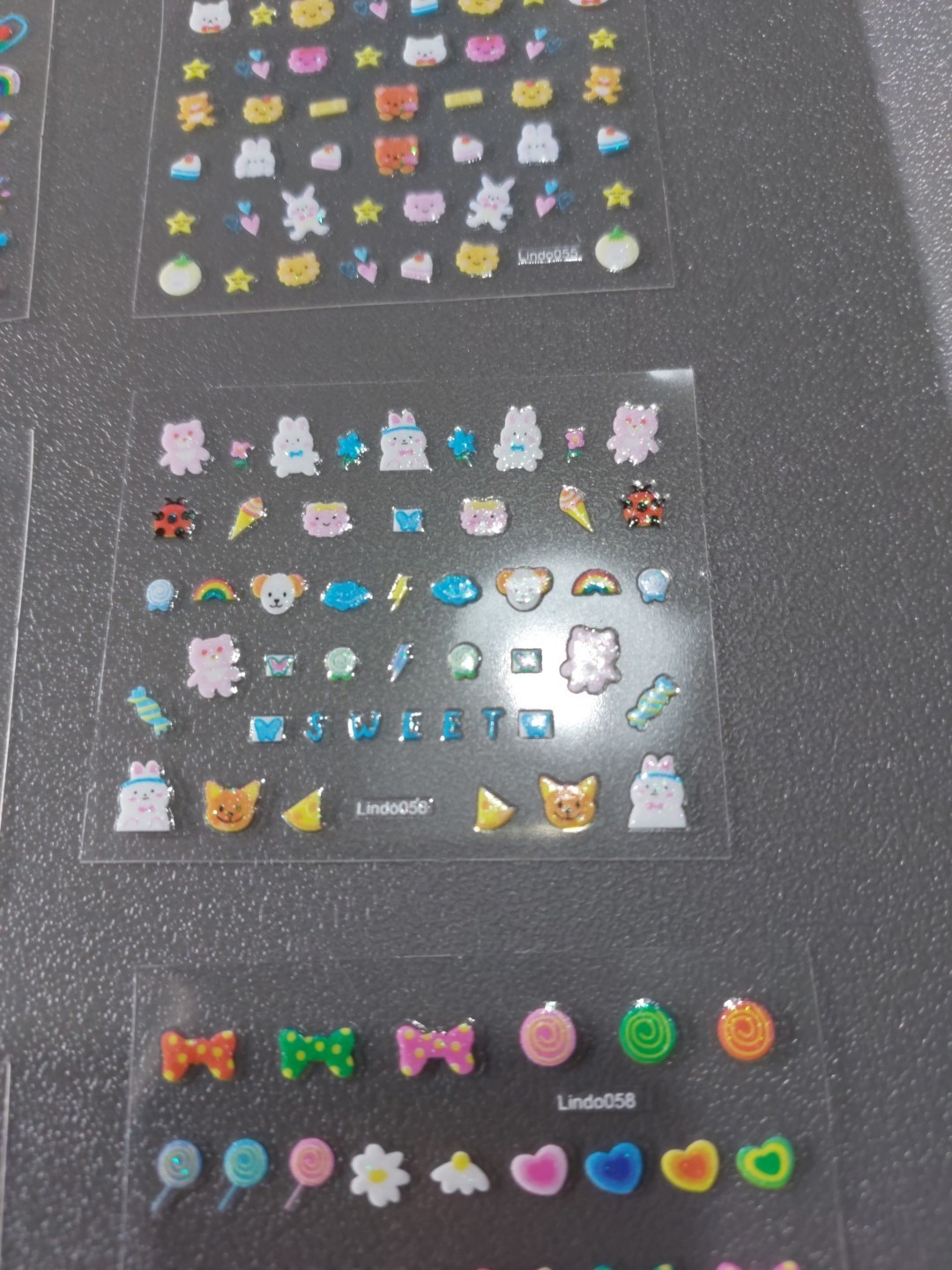 10 X Small Sheets Of Cute Nail Art Stickers (D162) New