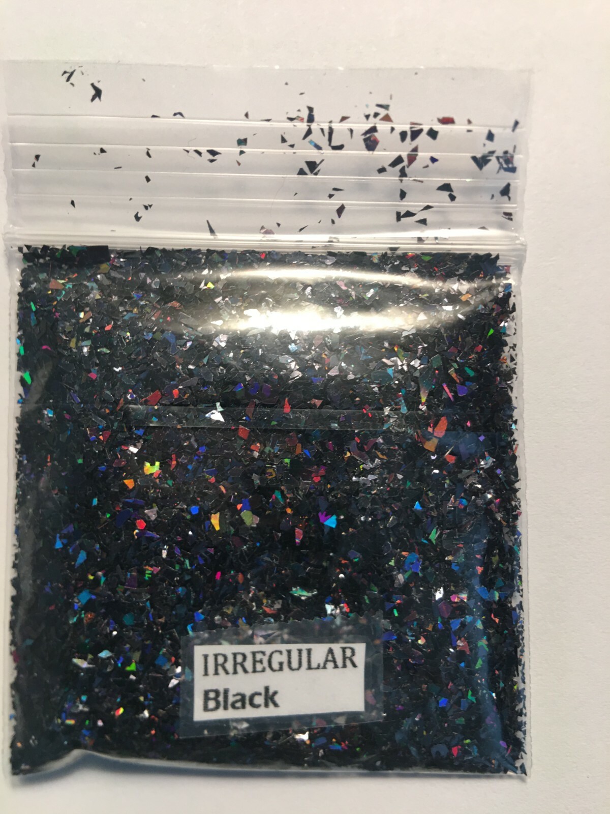 Solvent Resistant IRREGULAR shape Glitter (Black) Nail Art Face Crafts-1tsp-US