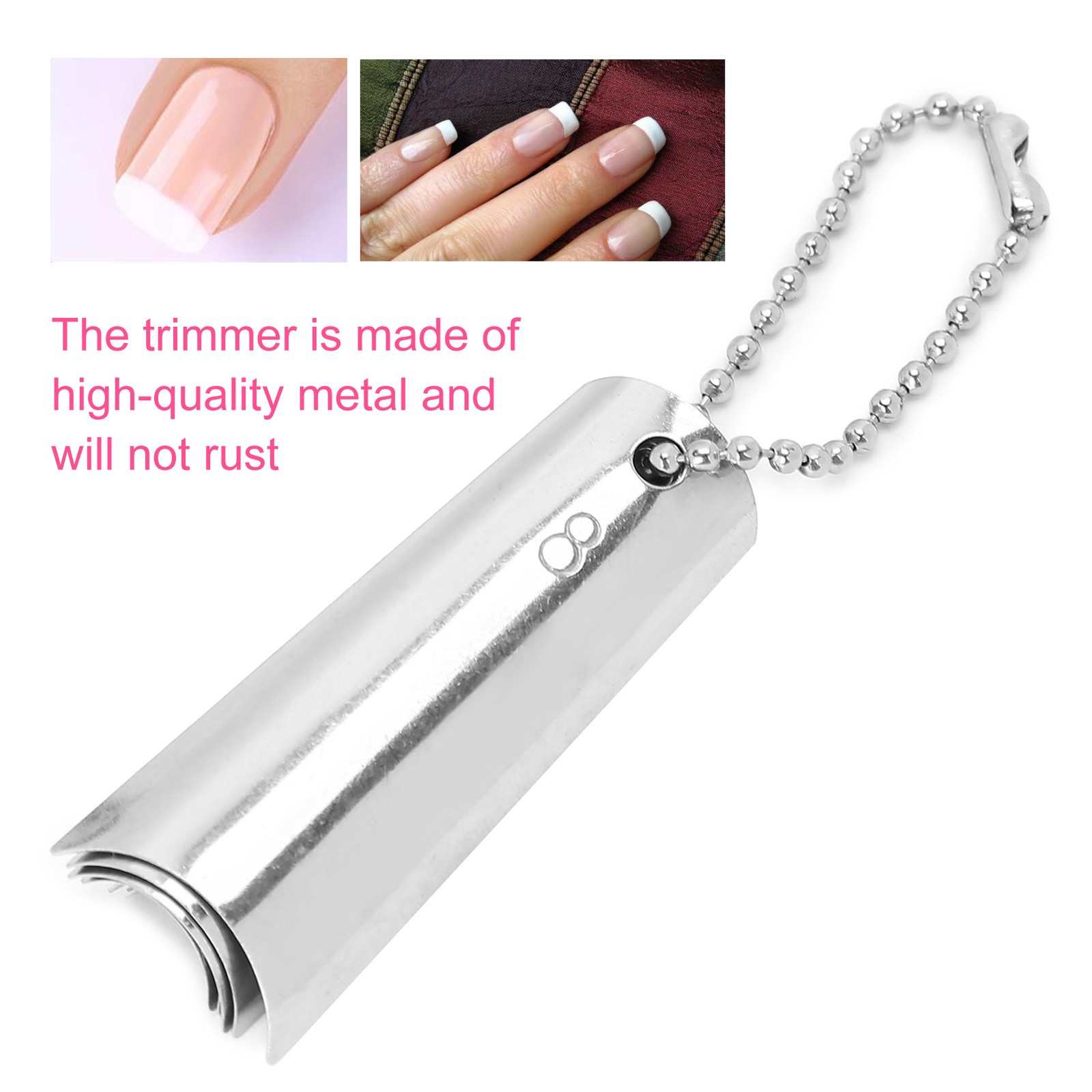 18Pcs French Manicure 9 Sizes Single Tips Deep C Shape Cutter Tool Nail Edge