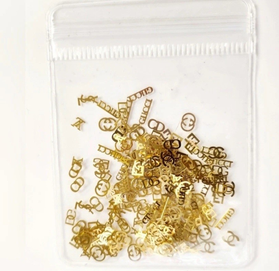NWT NAIL ART DESIGN GOLD METAL NAIL FINDINGS: ULTIMATE MIX N°1!