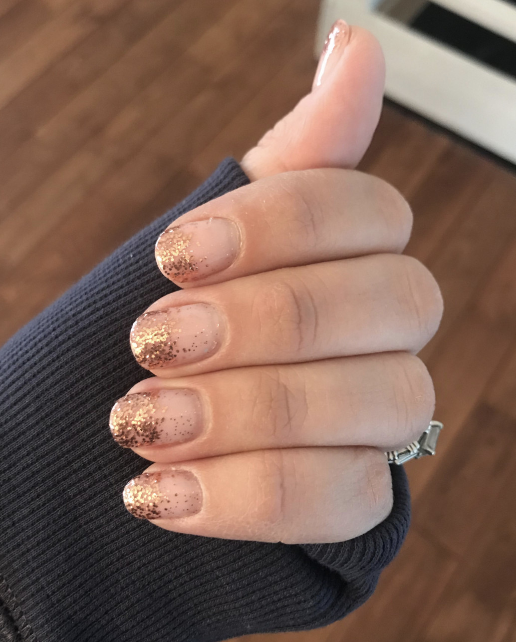 🌟 ✨ 💅 Penny Rose color glitter dipped /real nail polish strips street art