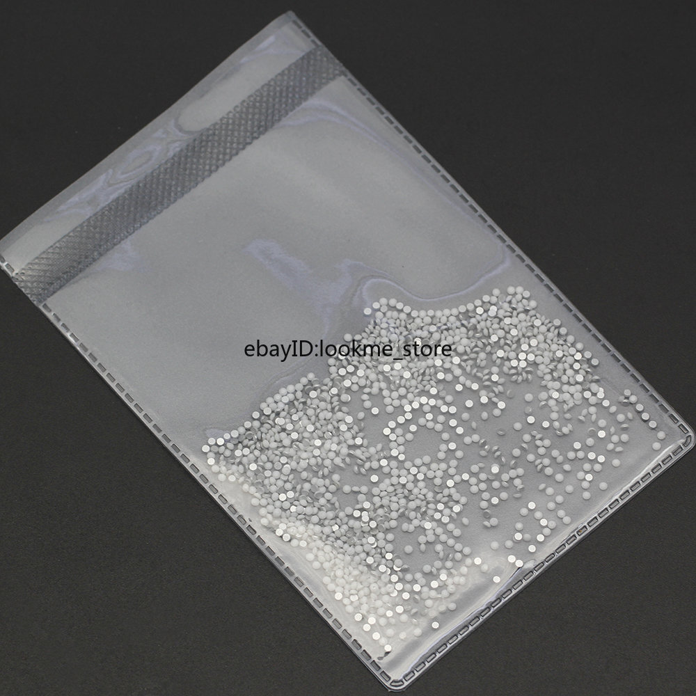1440pcs Crystals Porcelain White Rhinestones FlatBack Gems for 3D Nail Art Decor