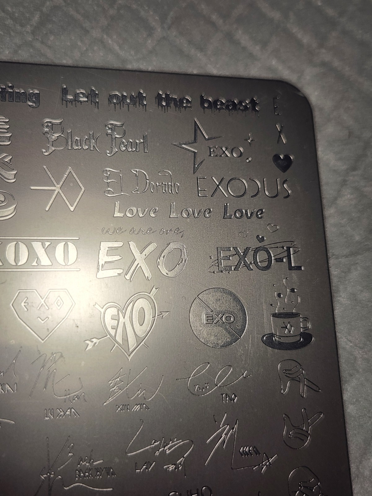 Nail Stamping Plate -K-Pop EXO UX-9061 – New