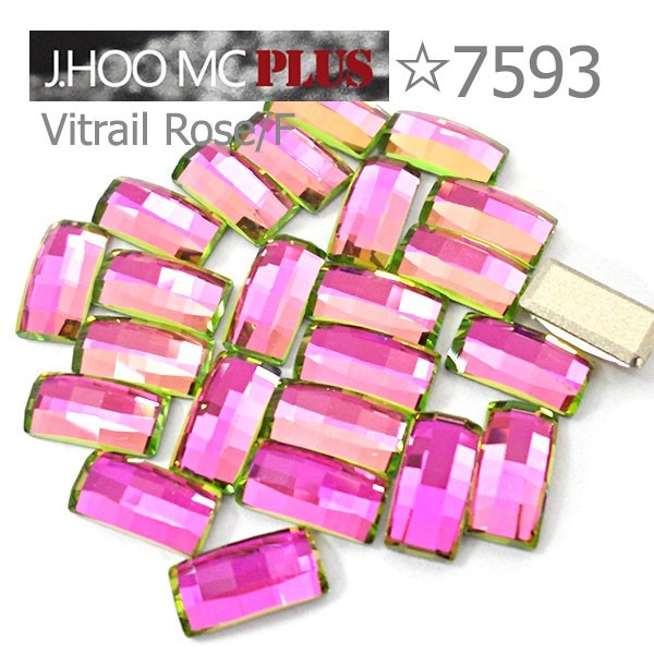 J.HOO Crystal 7593 Curved Baguette Flat Back Rhinestones 8×4mm Nail Art (10pcs)