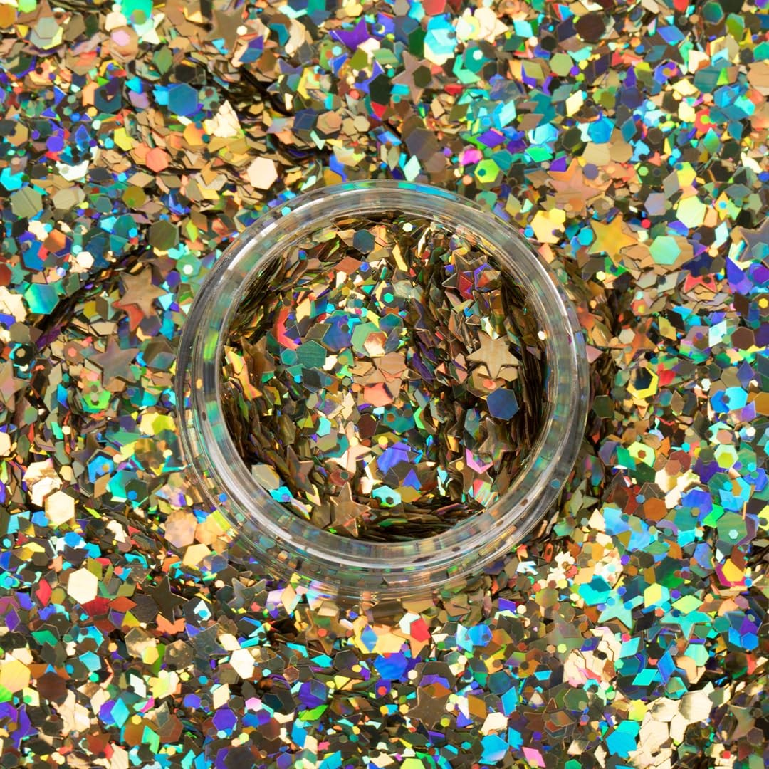Macro Face & Body Glitter | Cosmetic Grade Large-Particle Loose Glitter | Saf…
